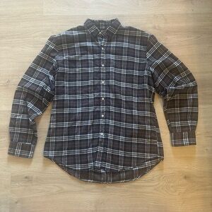 Frank & Eileen Finbar Brown Plaid Button Down Long Sleeve Shirt Size XL NWOT